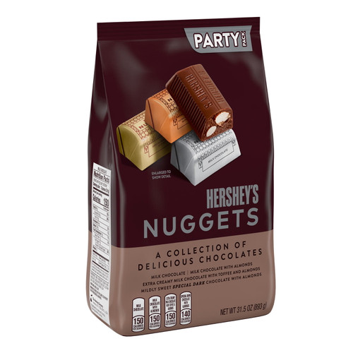 Hershey's, Nuggets Assorted Chocolate Candy Mix, Christmas, 31.5 Oz, Bulk Party Pack