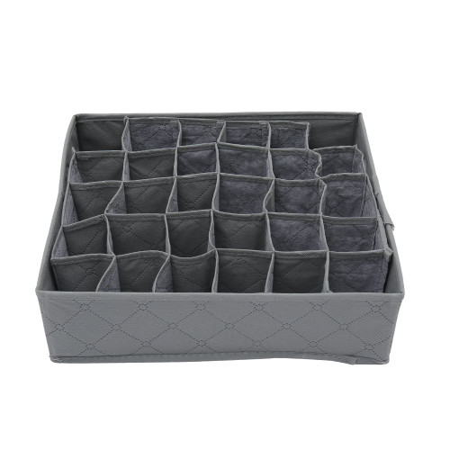 Odomy 30 Slots Storage Box Wardrobe Organiser Drawer Socks Ties Underwear
