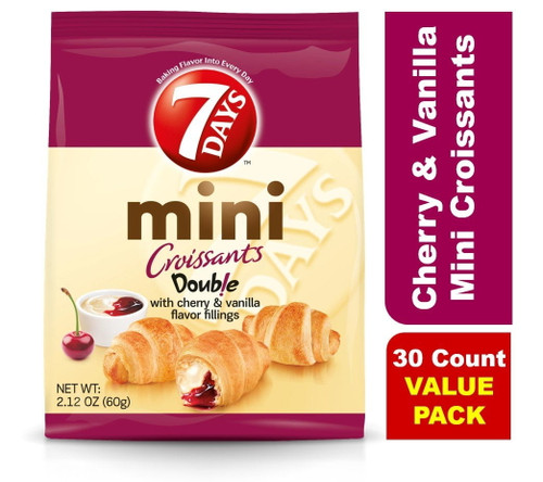 (price/case)7 Days 500140500 Cherry & Vanilla Mini Croissant 6-5-2.12 Ounce