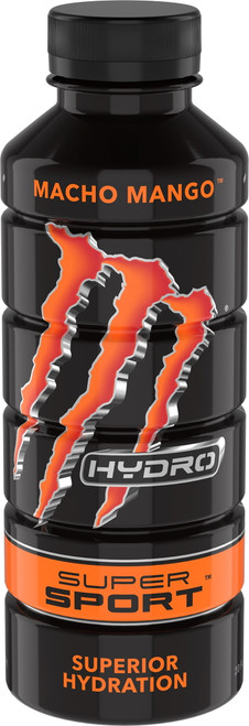 (12 Bottles) Monster Hydro Ss Macho Mango, Energy + Water 20 Fl Oz