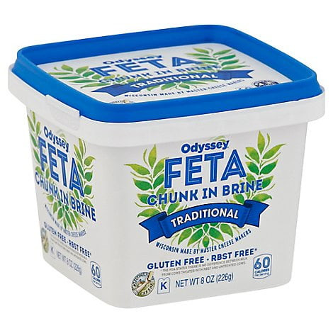 (12 Pack ) Odyssey Traditional Feta In Brine, 8oz