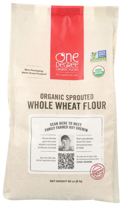 One Degree Sprouted Whole Wheat Flour, 80 Oz