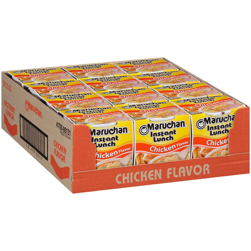 Maruchan Chicken Noodles, 2.25 Oz Packaged Soup Cups, Quantity Of 12