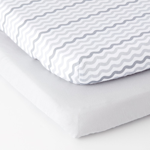 Parent's Choice 100% Cotton Playard Sheets, 2-pack, Gray