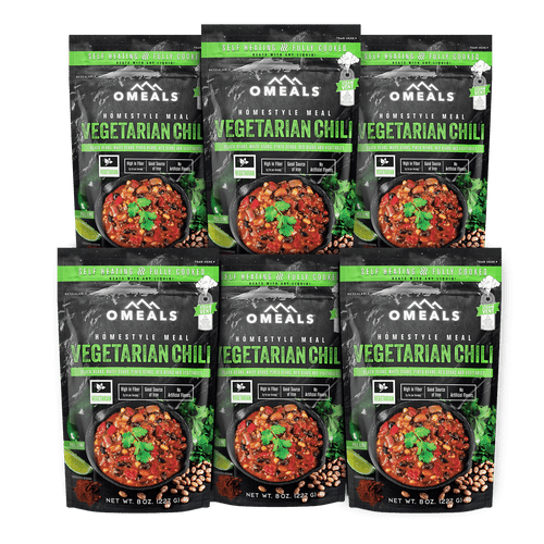 Omeals Vegetarian Chili - Homestyle Meals - Fully Cooked - Not Dried Food (pack Of 6)