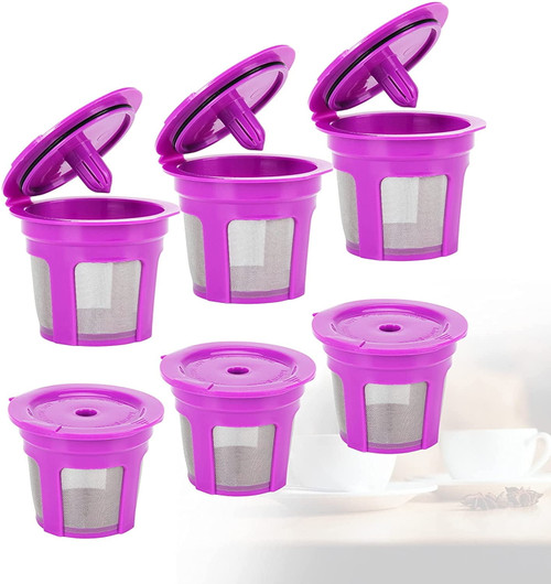 6 Pack Reusable K Cups For Keurig, Keurig Reusable Coffee Pods, Reusable K Cups 2.0 1.0 Bpa Free