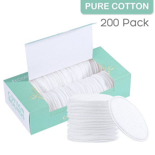 Hemoton 200pcs Makeup Removal 3 Layers Facial Soft Cotton Pads For Face Makeup Removing