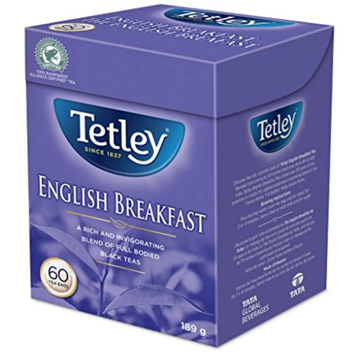 Tetley English Breakfast Tea, 60 Count, 189g/6.7 Oz., {imported From Canada}