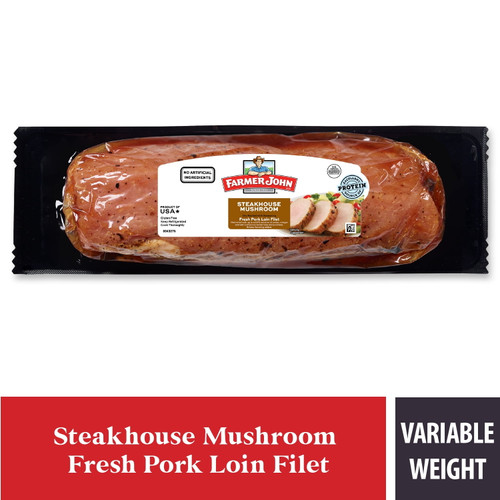 Farmer John Marinated Steakhouse Mushroom Fresh Pork Loin Filet