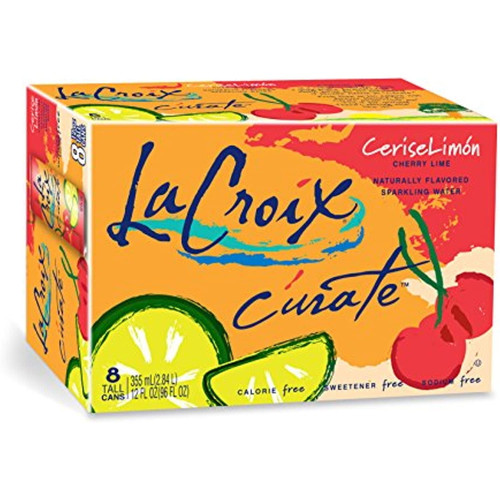 La Croix Curate Cherry Lime Sparkling Water, 12 Ounce Cans, 8 Count (pack Of 3)