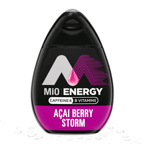 Mio Energy Acai Berry Storm Naturally Flavored With Other Natural Flavors Liquid Water Enhancer Drink Mix With Caffeine & B Vitamins With 2x More, 3.24 Fl. Oz. Bottle