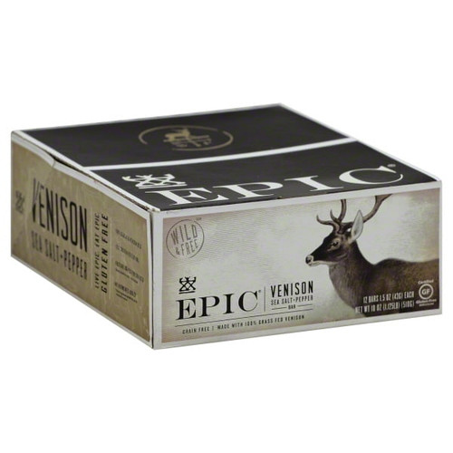 Epic Provisions Epic  Venison Bar, 12 Ea