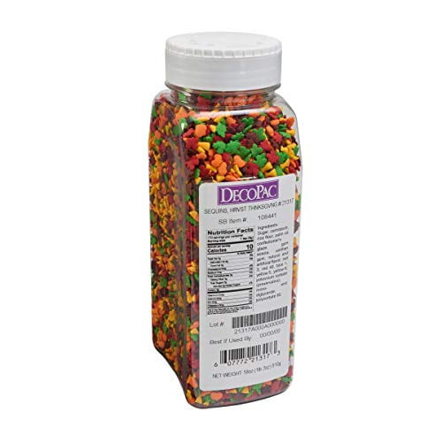 Decopac Harvest Thanksgiving Fall Autumn Sequins Quins Sprinkles 18 Oz.