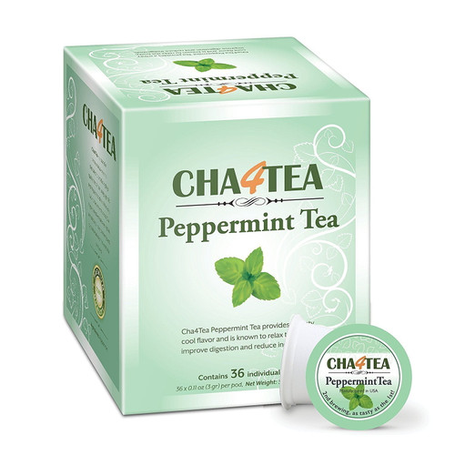 Cha4tea Peppermint Tea Pods For Keurig K-cup Brewers, 36-count