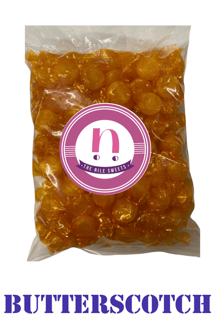 Butterscotch Hard Candy - Bulk Candy - 4 Pounds- Individually Wrapped Candy - Butterscotch Discs Buttons -