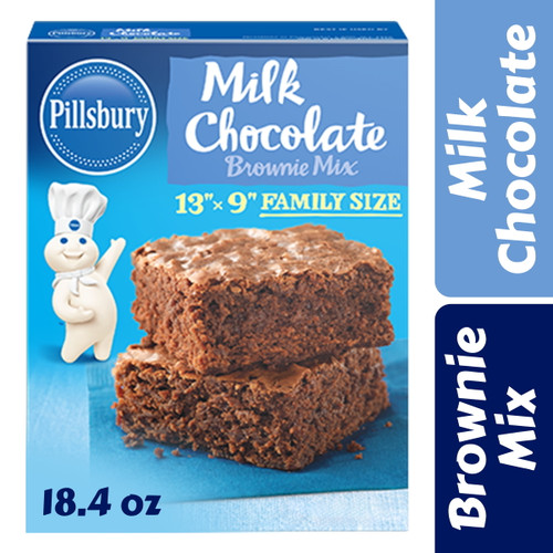 Pillsbury Family Size Milk Chocolate Brownie Mix, 18.4 Oz Box