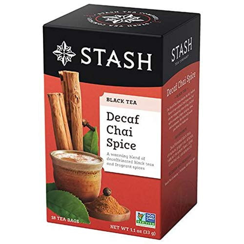 Stash Tea Company Decaf Chai Spice Tea, 18 Count Tea Bags  (pack Of 2)