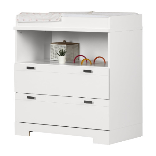 South Shore Reevo Changing Table With Storage, White