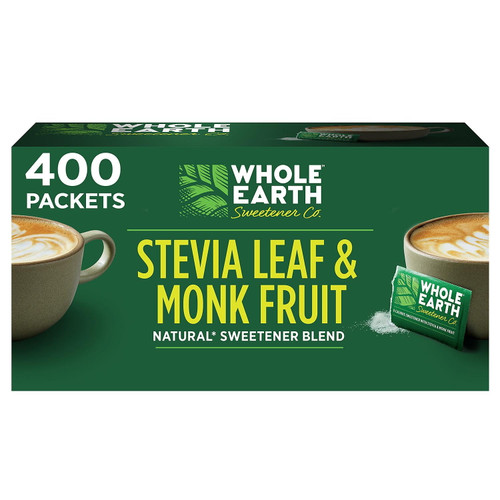 Whole Earth Stevia Leaf And Monk Fruit Natural Sweetener 400 Ct