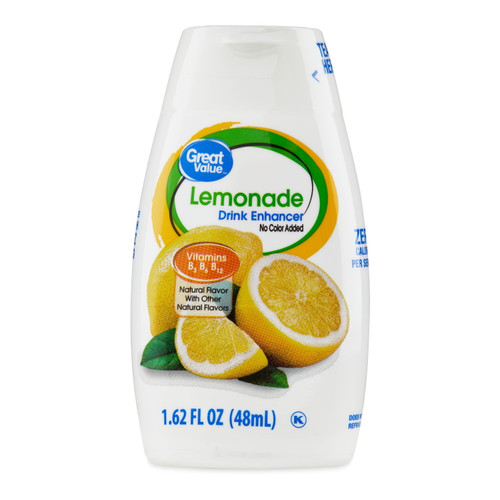 Great Value Lemonade Drink Enhancer, No Color Added, 1.62 Fl Oz