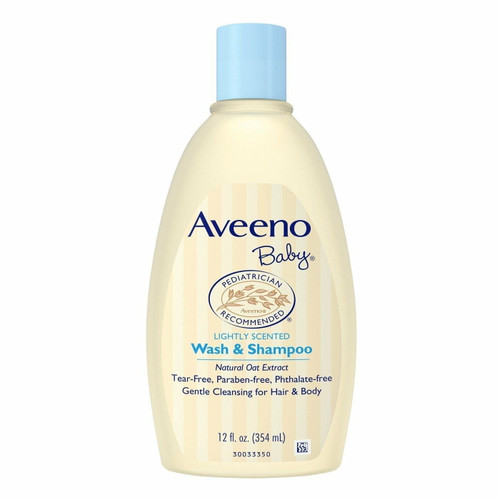 Aveeno Baby Wash & Shampoo Lightly Scented W/natural Oat Extract 12 Oz