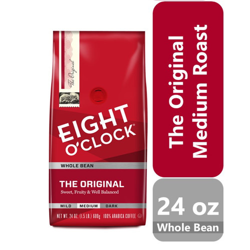 Eight O'clock The Original Medium Roast Whole Bean Coffee, 24 Oz. Bag