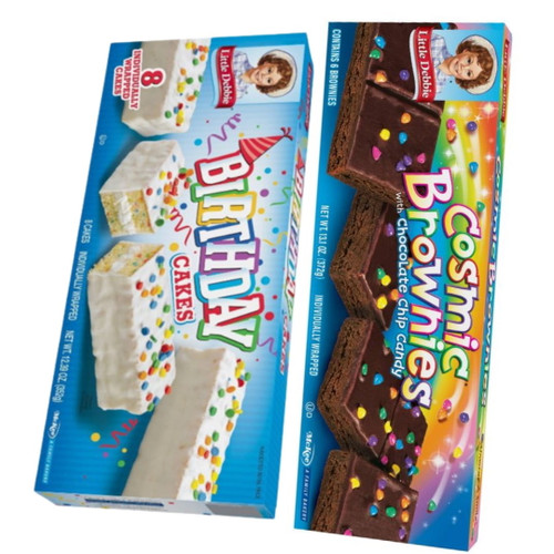Little Debbie Cosmic Brownies And Birthday Cake | Individually Wrapped|