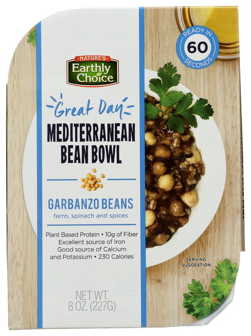 Nature's Earthly Choice Bowl Mediterranean Bean, 8 Oz