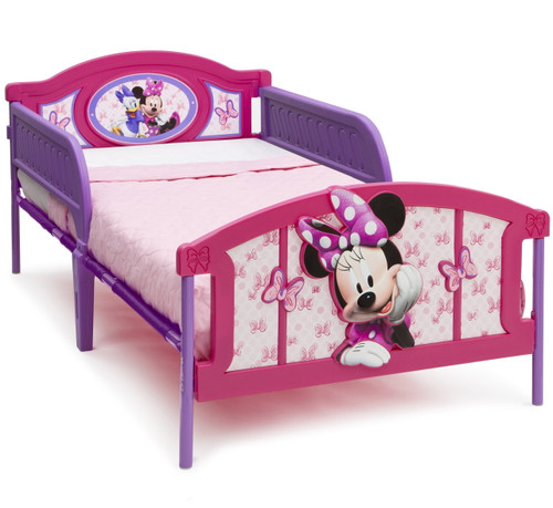Disney Minnie Mouse Plastic 3d-footboard Twin Bed By Delta Children