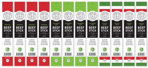 Good Fod Foods Variety Pack Of Meat Sticks – Low-fodmap Snacks For A Healthy Gut, Zero Sugar, Keto Friendly, Gluten-free Beef Sticks 1 Ounce (12 Pack)
