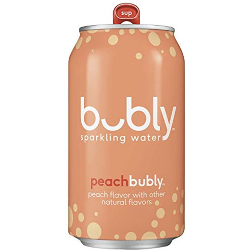Bubly Sparkling Water, Peach, 12 Fl Oz. Cans (18 Pack)