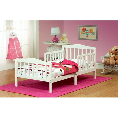 Solid Wood White Toddler Bed