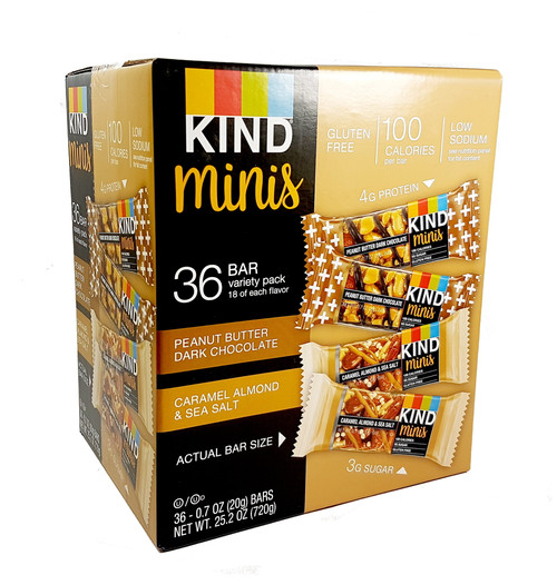 Kind Mini Bars, Variety Pack, 0.7 Oz, 36-count