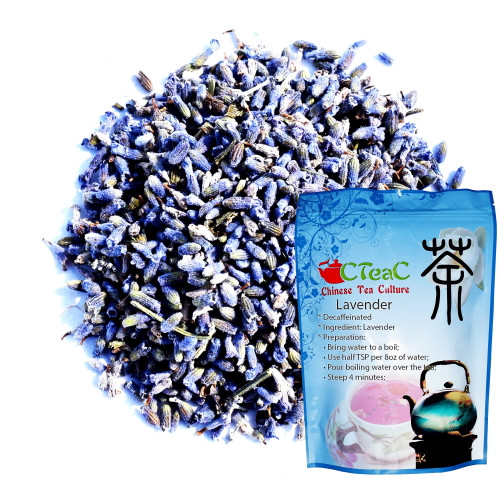 Chinese Tea Culture Lavender Tea, Decaffeinated, Herbal Tea, Very Purple Color, Loose Leaf Tea - 2oz