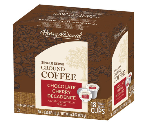 Harry & David Chocolate Cherry Decadence Single Serve Coffee, 18 Count Box