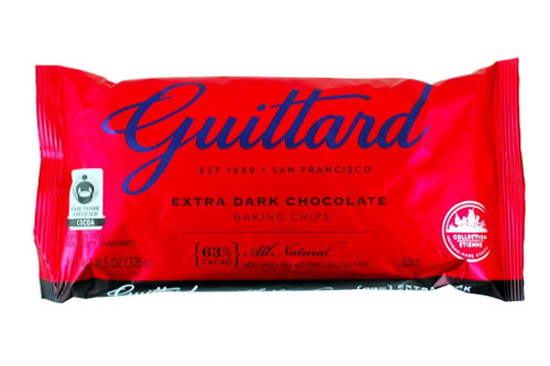 E Guittard 63% Extra Dark Chocolate Chip, 11.5-ounce (pack Of 4)