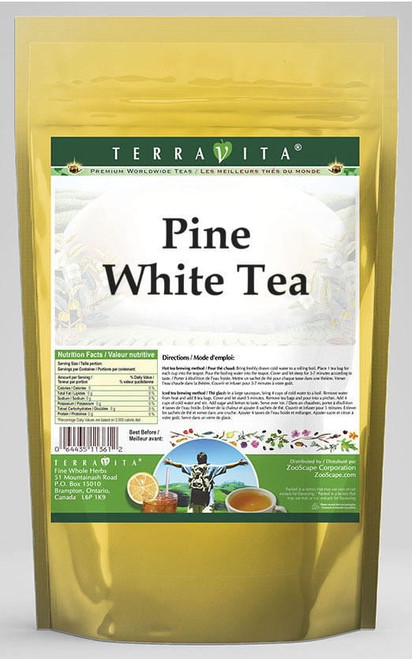 Terravita Pine White Tea, (pine, White Tea Bags, 25 Tea Bags, 1-pack, Zin: 532658)