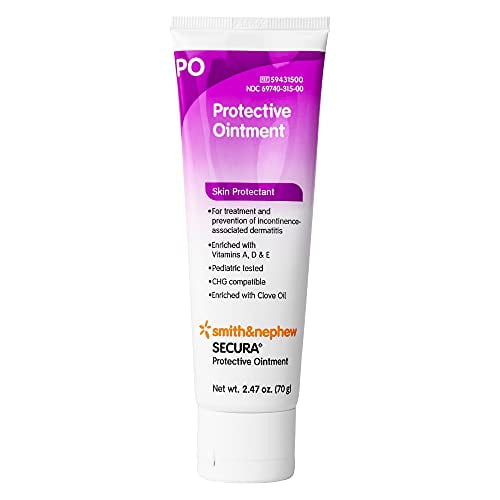 Smith+nephew Securaâ—ٹ Protective Ointment, Diaper Rash Ointment Tube, Dermatitis Moisturizer, Contains Vitamin A, D, And E, 2.47 Ounces