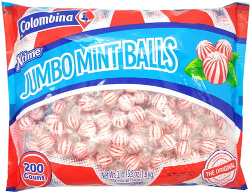 Colombina Candy Jumbo Balls Count Bags Peppermint 2.20 Lb