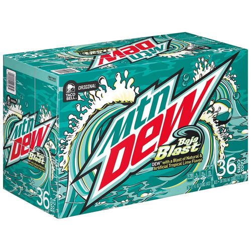 Mountain Dew Baja Blast, 12 Fluid Ounce (pack Of 36)