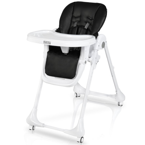 Kinder King 3 In 1 Baby High Chair Toddler Chair Simple Fold Highchair For Infants, Black