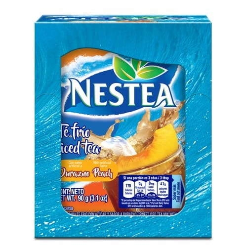 Nestea Iced Tea Peach Powdered Drink  3.17oz Each Display Of 12 Units