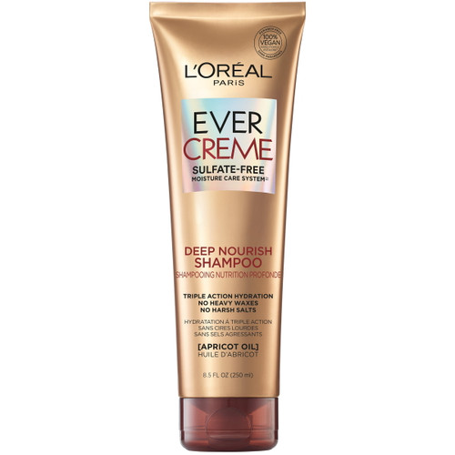 L'oreal Paris Evercreme Deep Nourish Sulfate Free Shampoo For Dry Hair, 8.5 Fl Oz