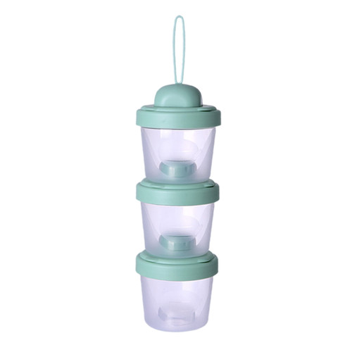 Pannow Baby Milk 3 Tier Container Save Space 120ml Moistureproof Layered Portable Multi-layer Independent Supplementary Food Box