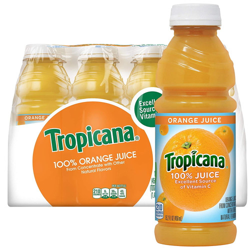 Tropicana Orange Juice, 15.2 Fl Oz Bottles, Pack Of 12