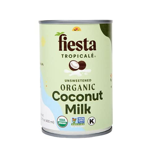 Organic Coconut Milk Unsweetened Full-fat Pure Bpa-free Canned Dairy Free Milk Alternative, For Vegan, Paleo, Keto Diet, Coffee Creamer, Yogurt - 13.5 Oz. Cans (count Of 6) By Fiesta Tropica