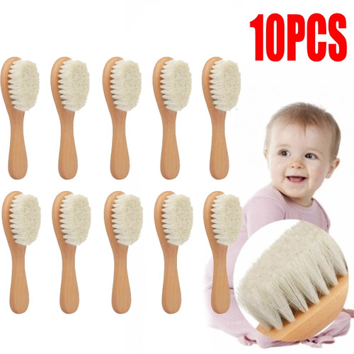 1/2/4/6/8/10/12/14/16/18/20pieces Baby Brush With Wooden Handle And Super Soft Goat Bristles For Newborns And Toddlers