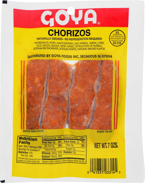 Goya Chorizos 7 Oz