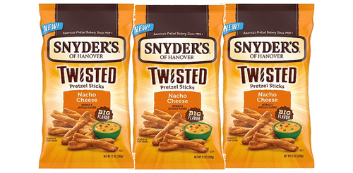 Snyder's Of Hanover Nacho Cheese Pretzel Twists, 3-pack 12 Oz. Bags