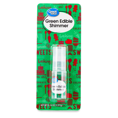 Great Value Green Edible Shimmer Icing, 0.14 Oz